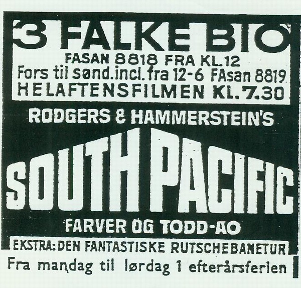 Annonce fra 3 Falke Bio 20/10 1962